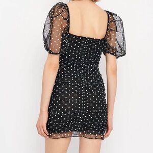 Polka Dot Ruched Dress